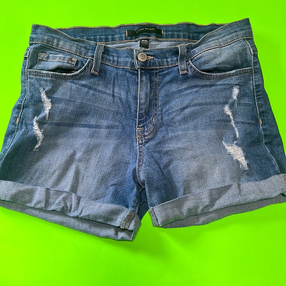 Flying Monkey Denim Shorts - size 29/juniors 9